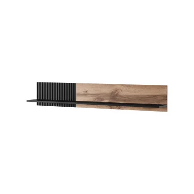 RANDOM P-1 HANGING SHELF, COLOR: WOTAN OAK/BLACK